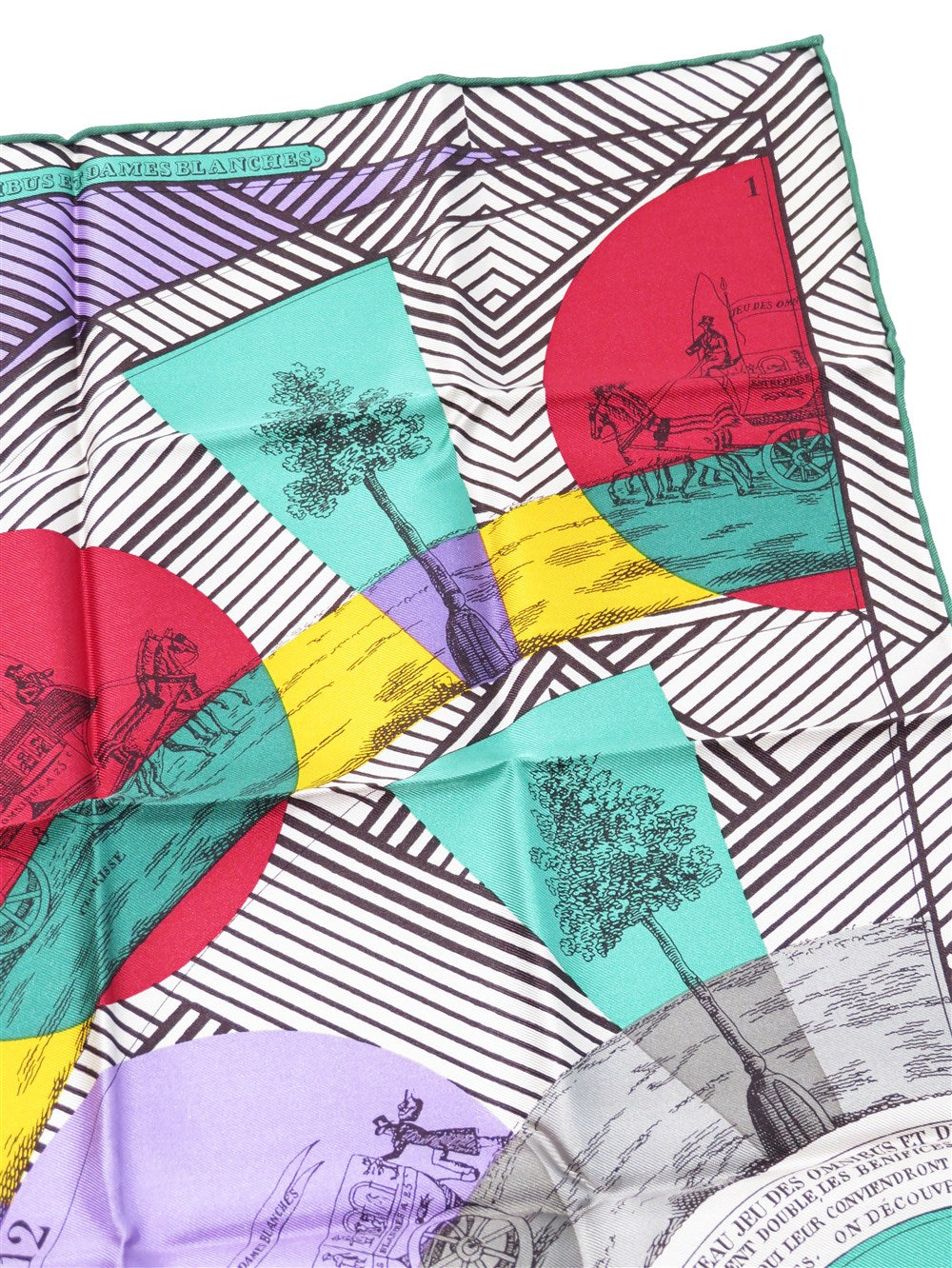 カレ45 オムニバスと白い貴婦人のゲーム スカーフ