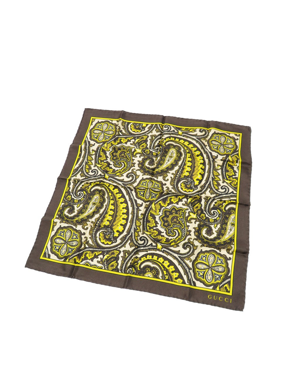 ペイズリー柄 シルク スカーフ