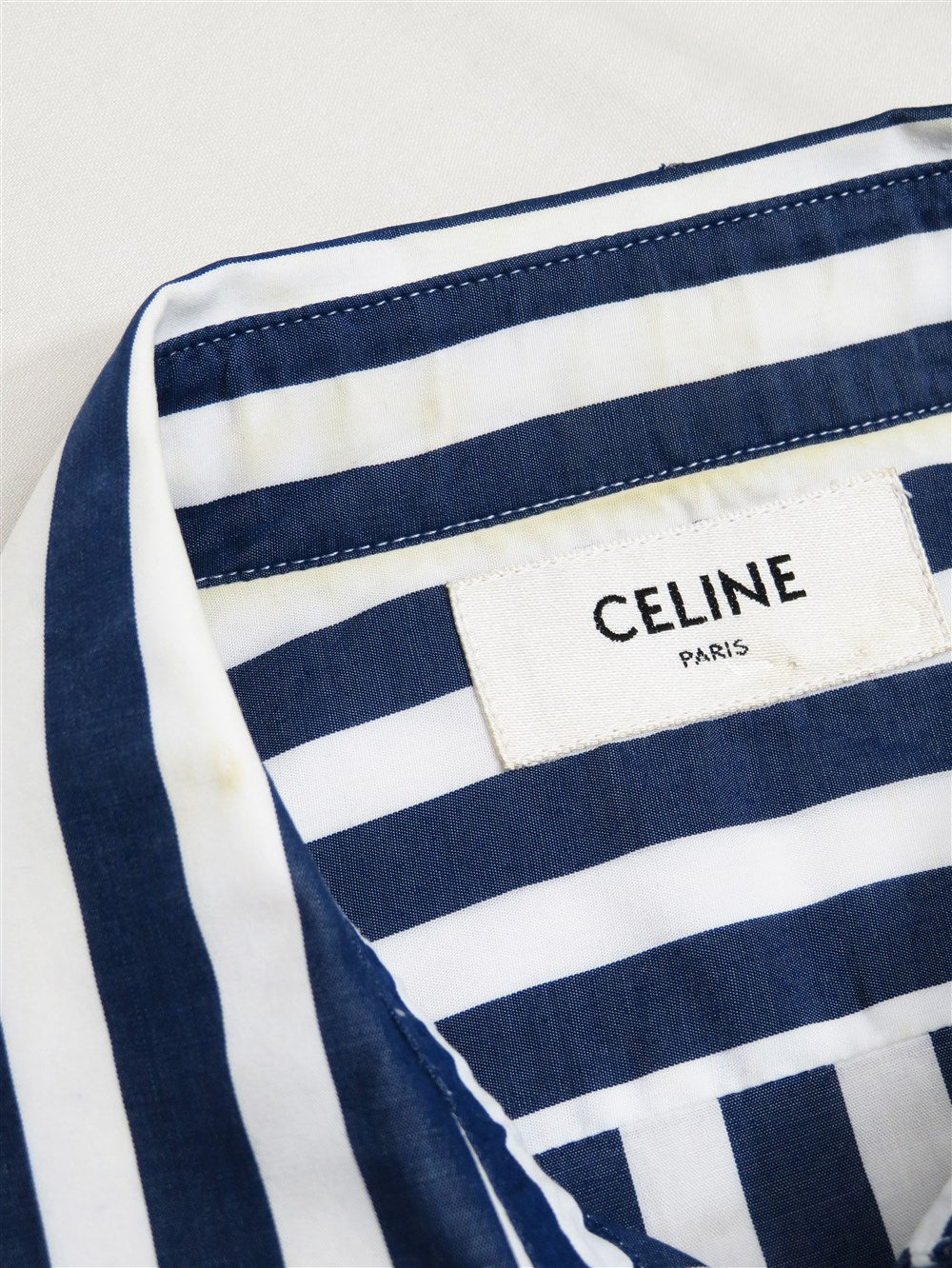 ロゴ ストライプ シャツ