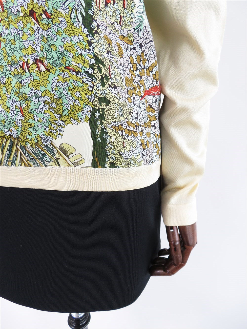 ヴィンテージ シルクプリント ニット カットソー