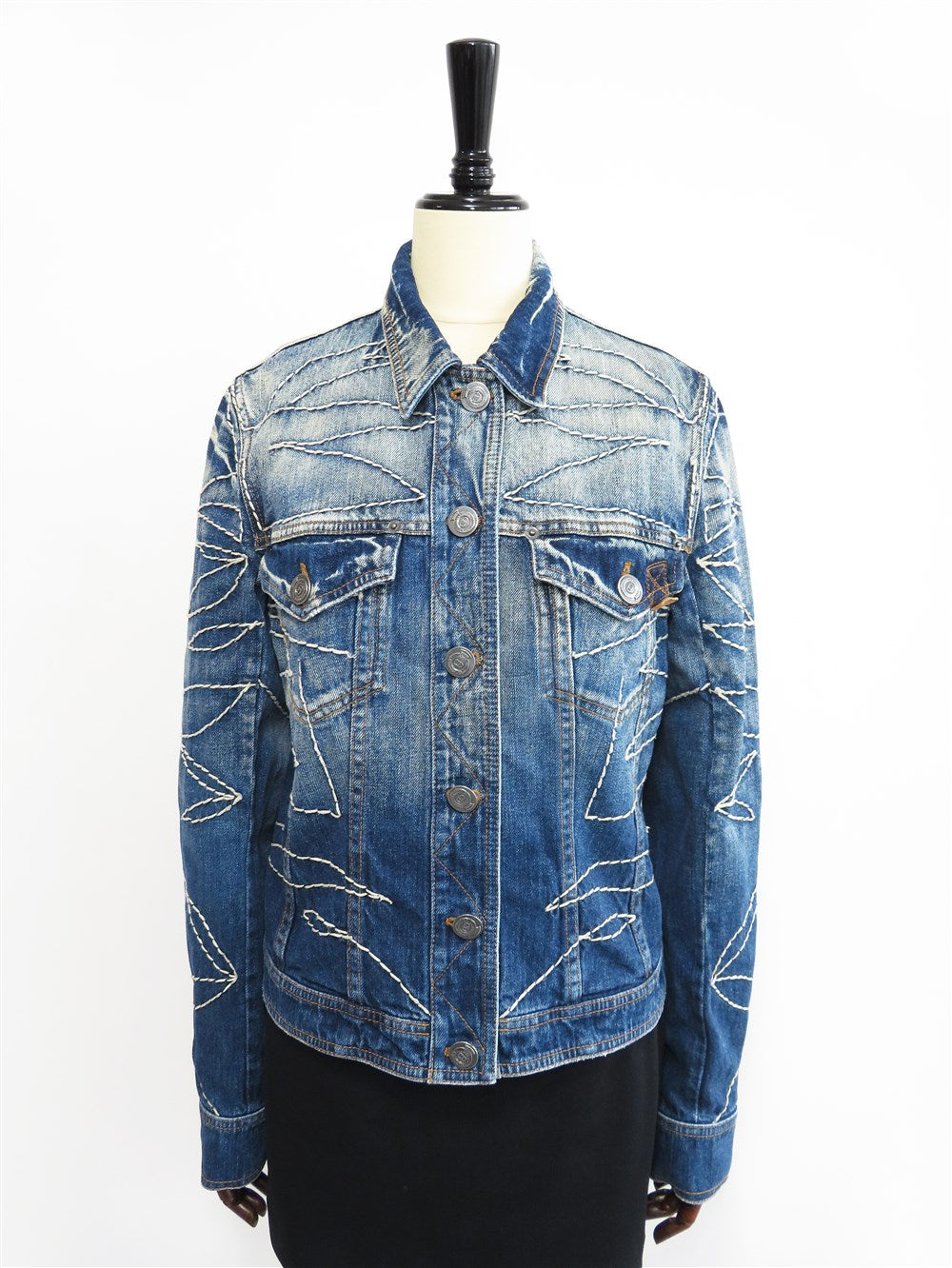 ワイド スティッチデニム ジャケット