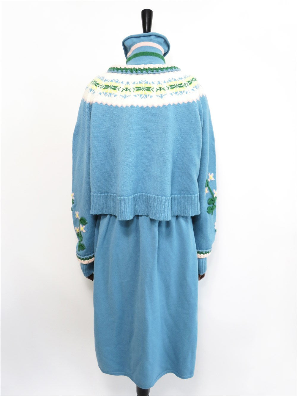 CC ボタニカル柄 ニット ワンピース