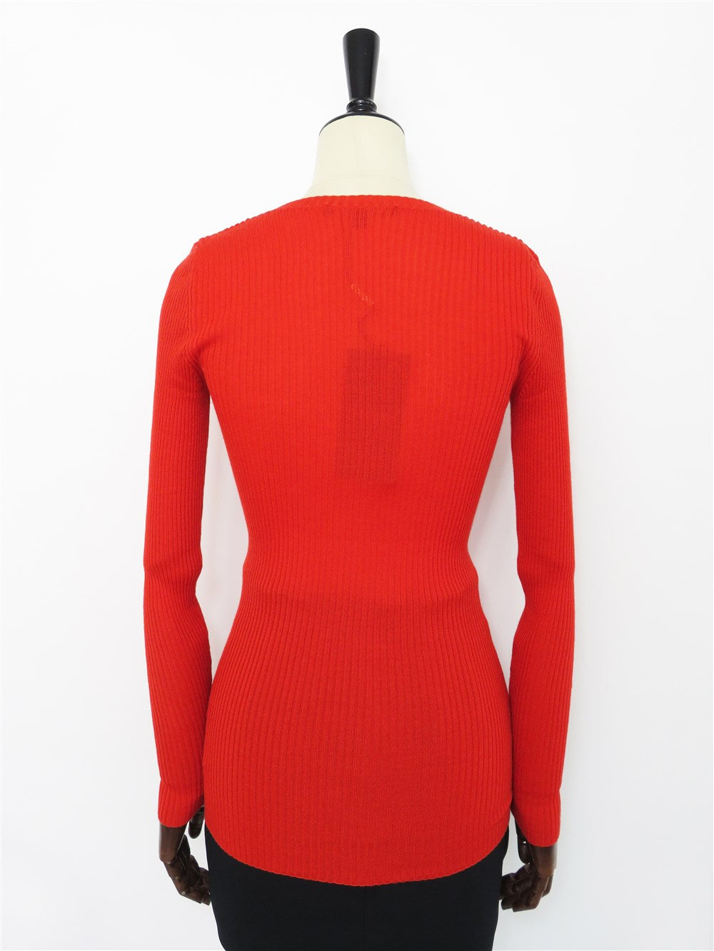 カシミヤ Vネック リブニット