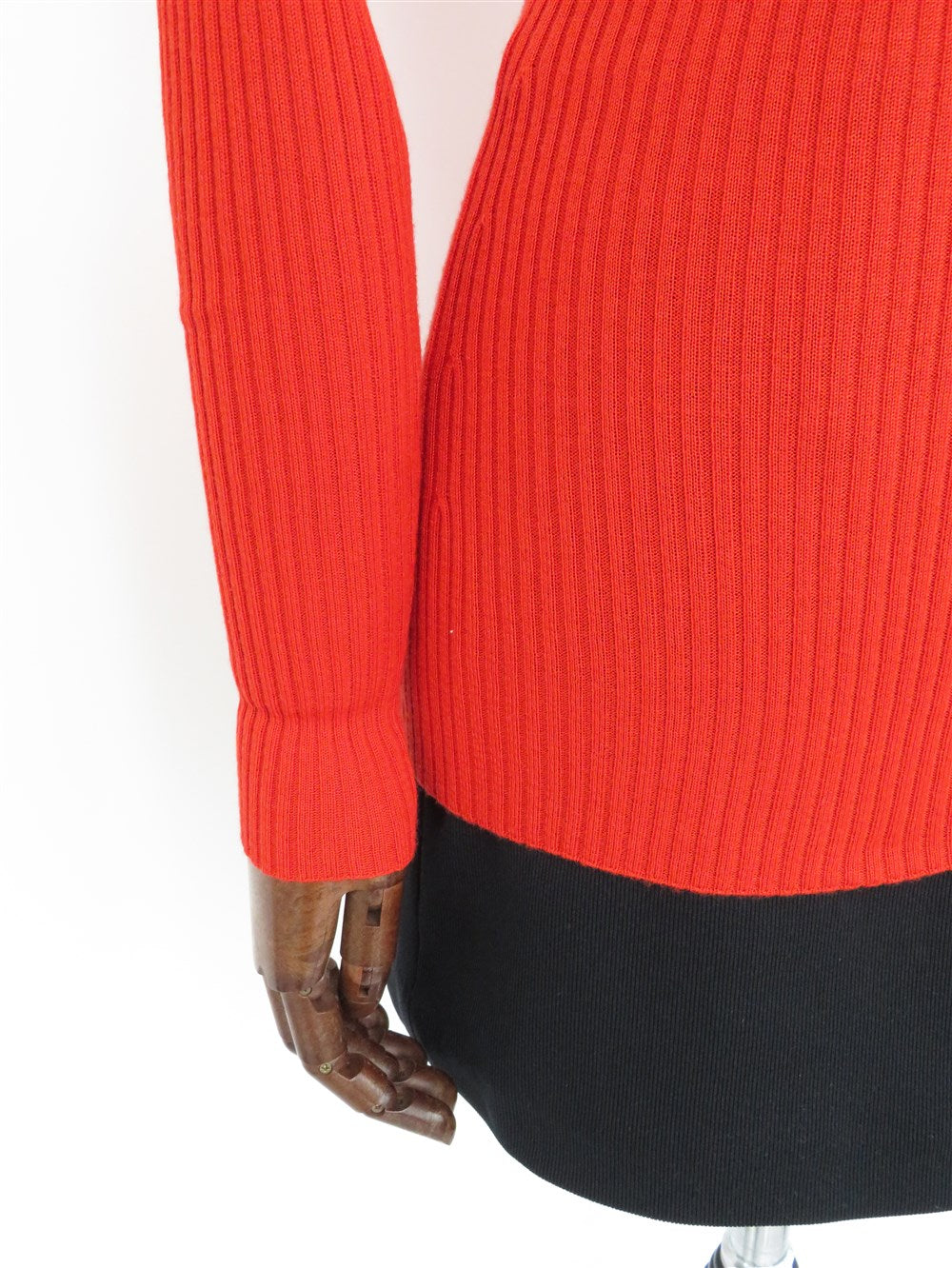 カシミヤ Vネック リブニット