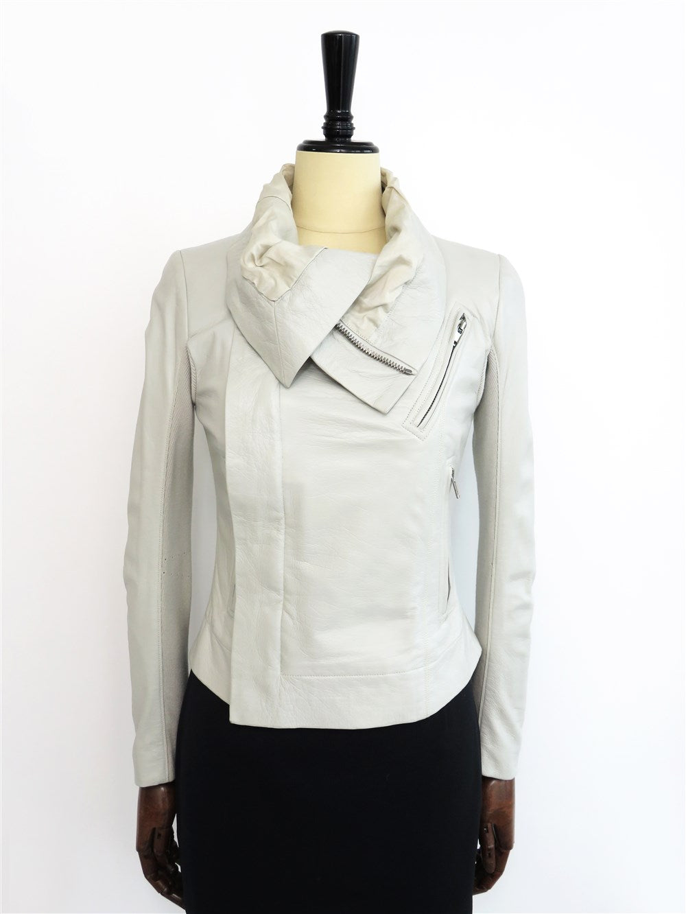 カウルネック ライダース ジャケット