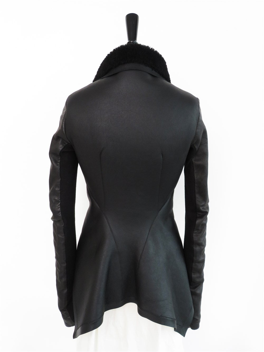 カウルネック ライダース ムートン ジャケット