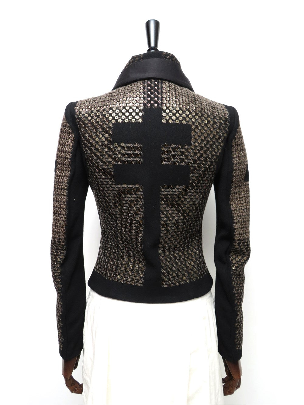 スパンコール カウルネック ジャケット