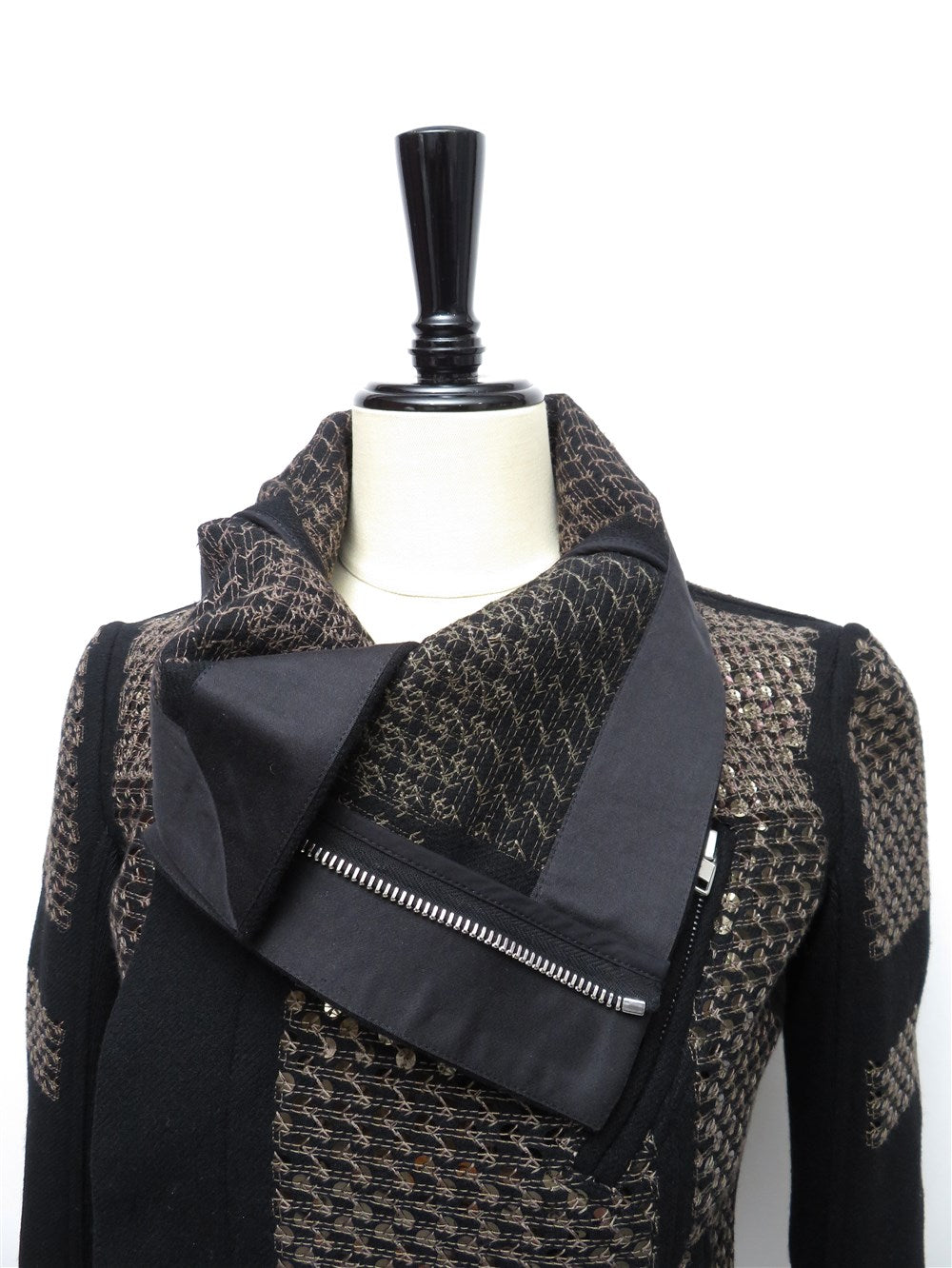 スパンコール カウルネック ジャケット