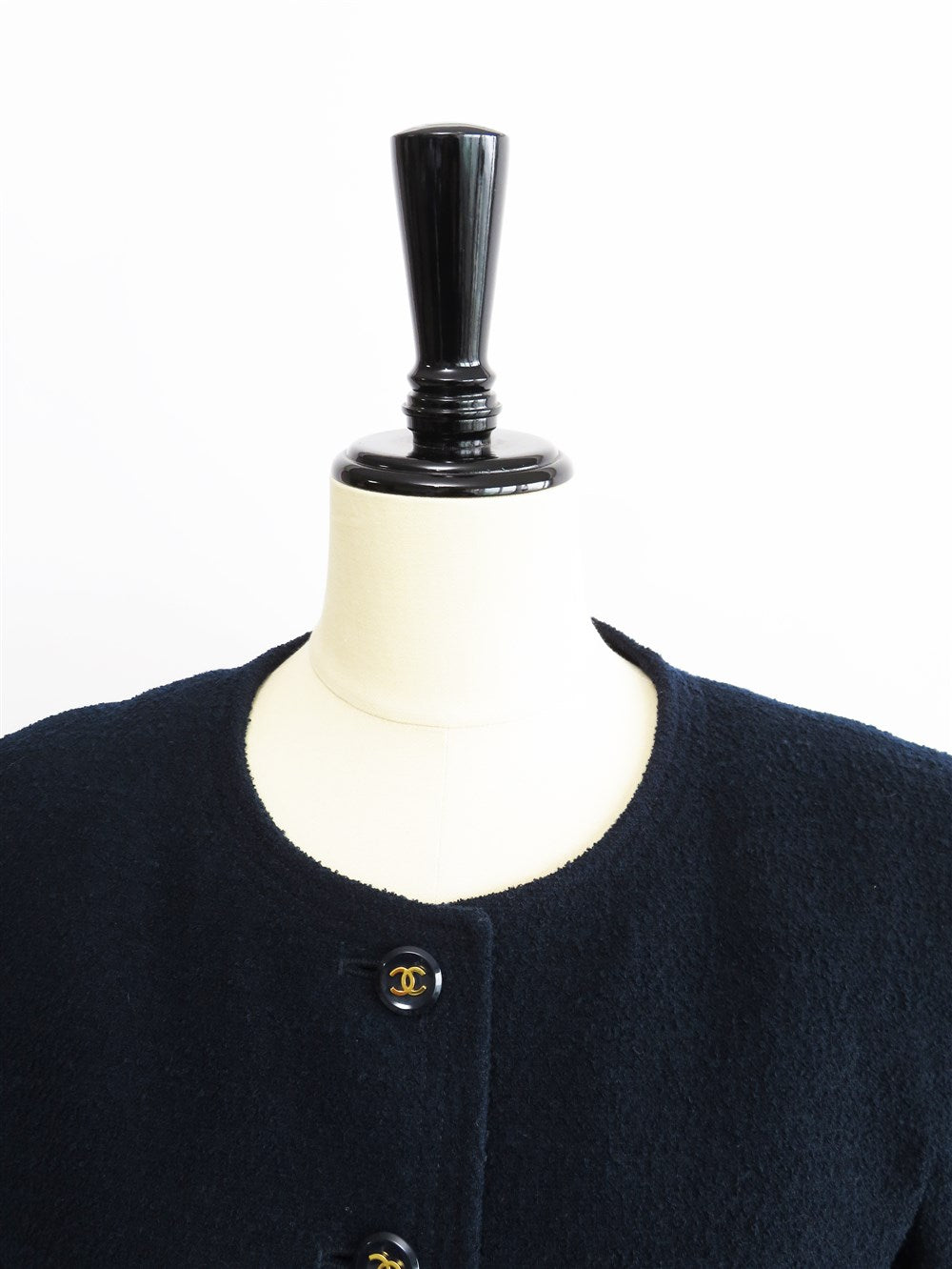 CC ノーカラー ツイード ジャケット