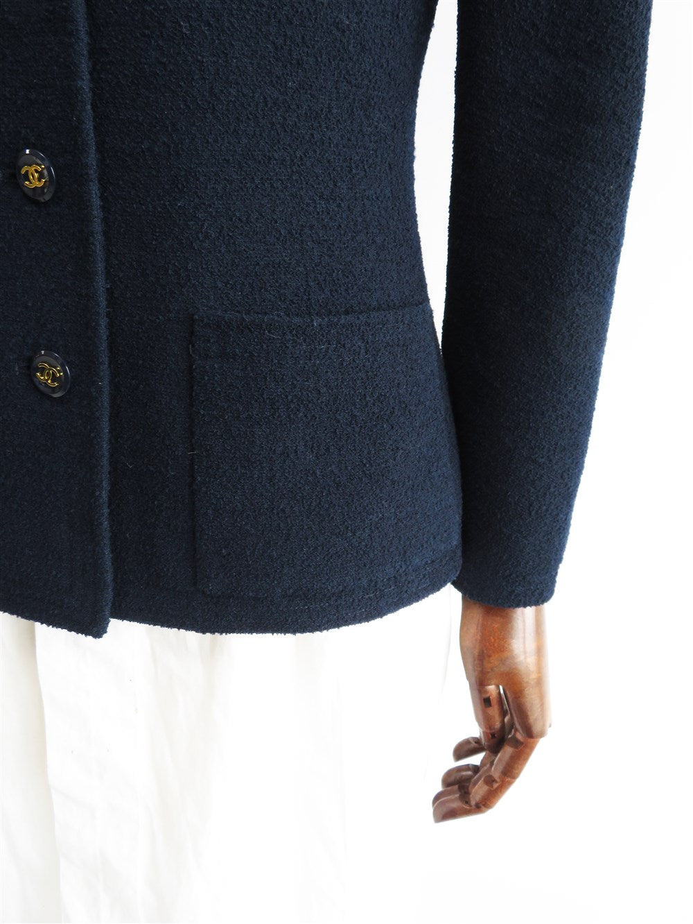 CC ノーカラー ツイード ジャケット