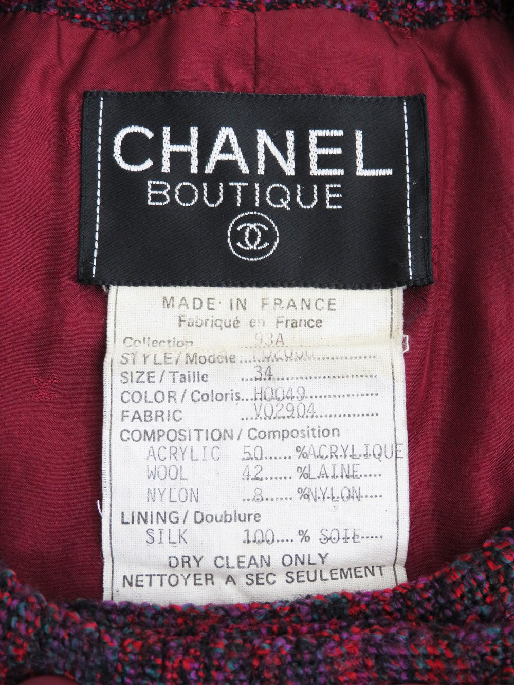 CC ノーカラー ダブルブレスト ロング ジャケット