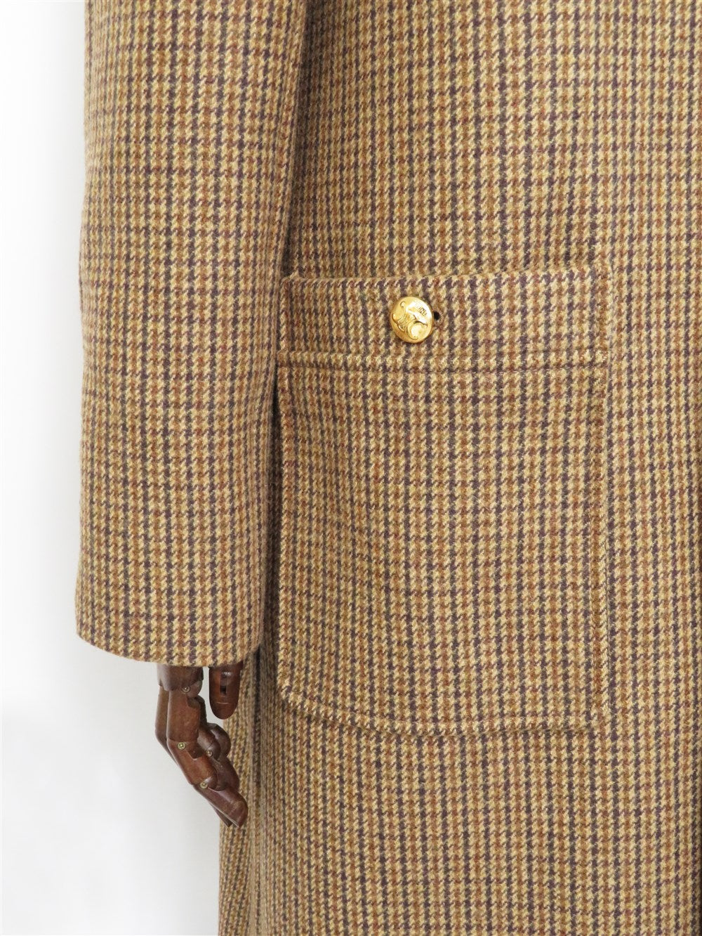 ハウンドトゥース ウール マック コート