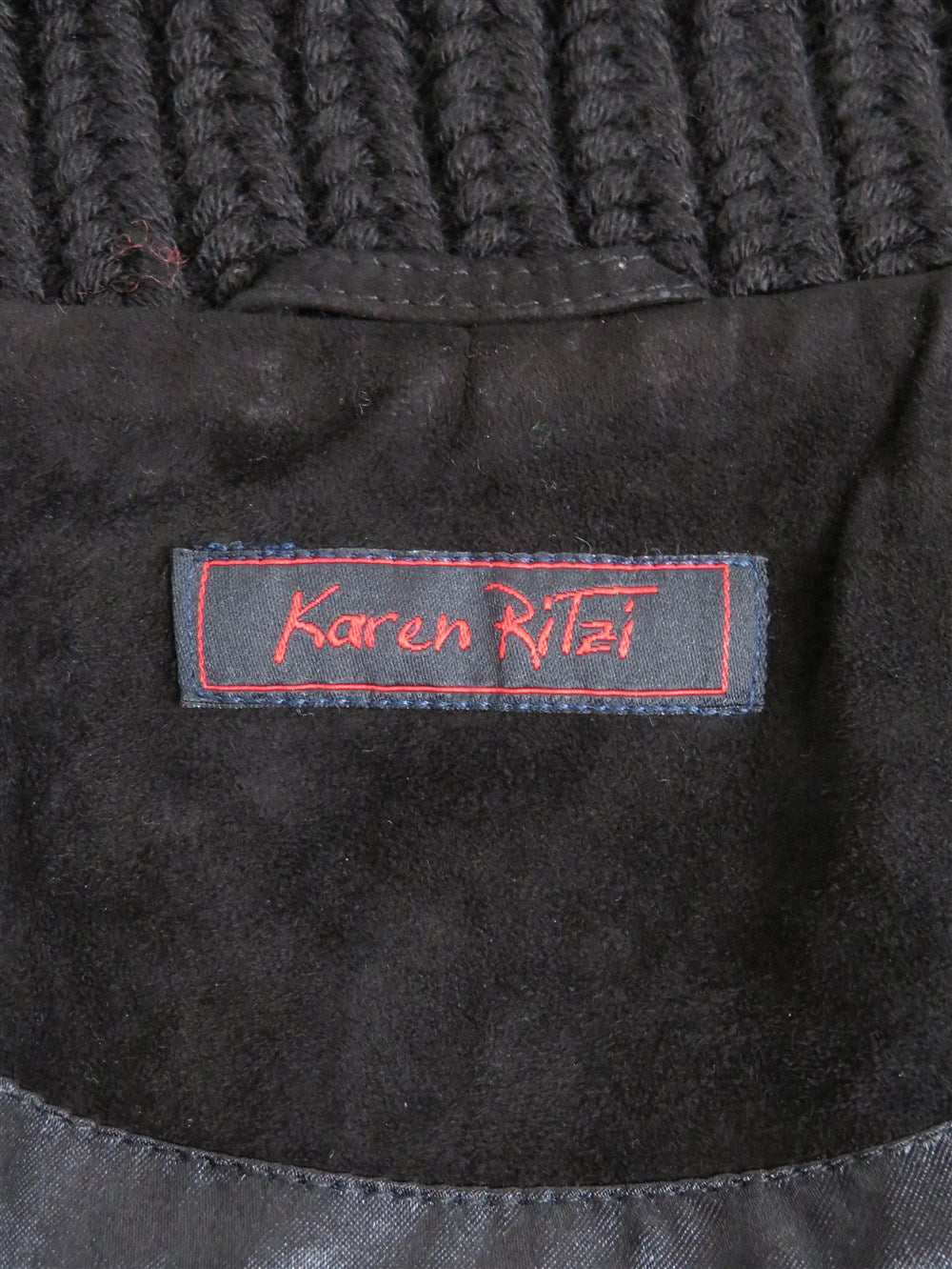 Karen Ritzi カラーブロック レザー コート