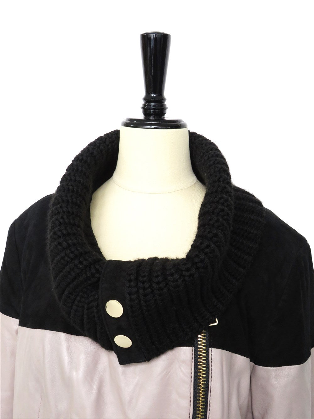 Karen Ritzi カラーブロック レザー コート