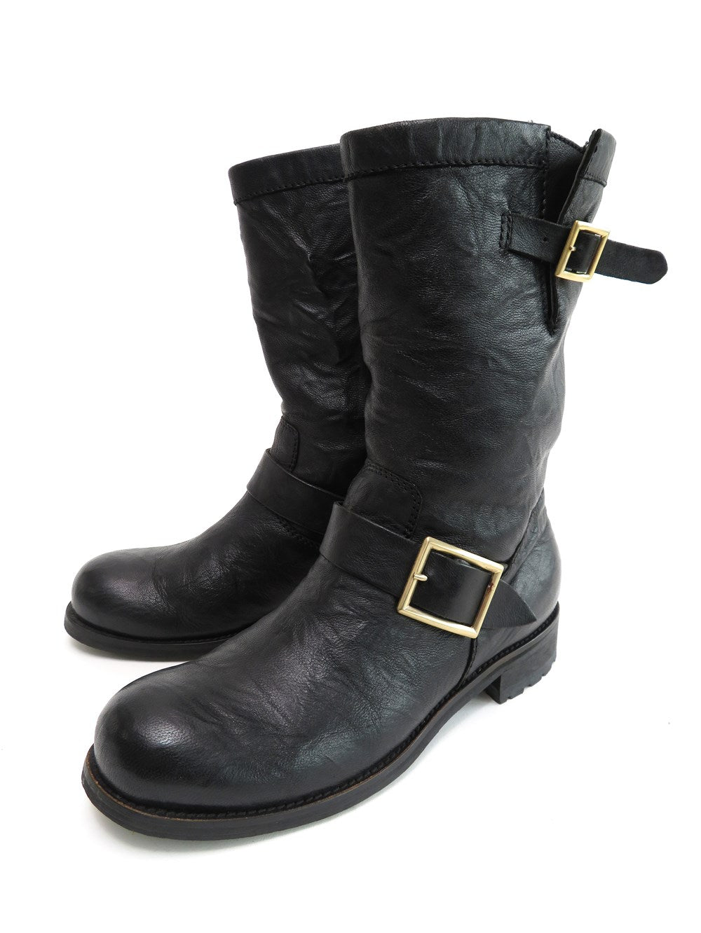 シュリンクレザー エンジニア ブーツ