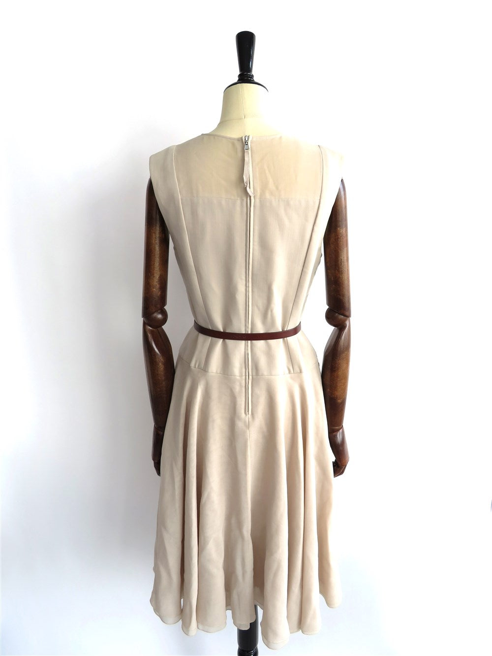 ノースリーブ フレア ワンピース