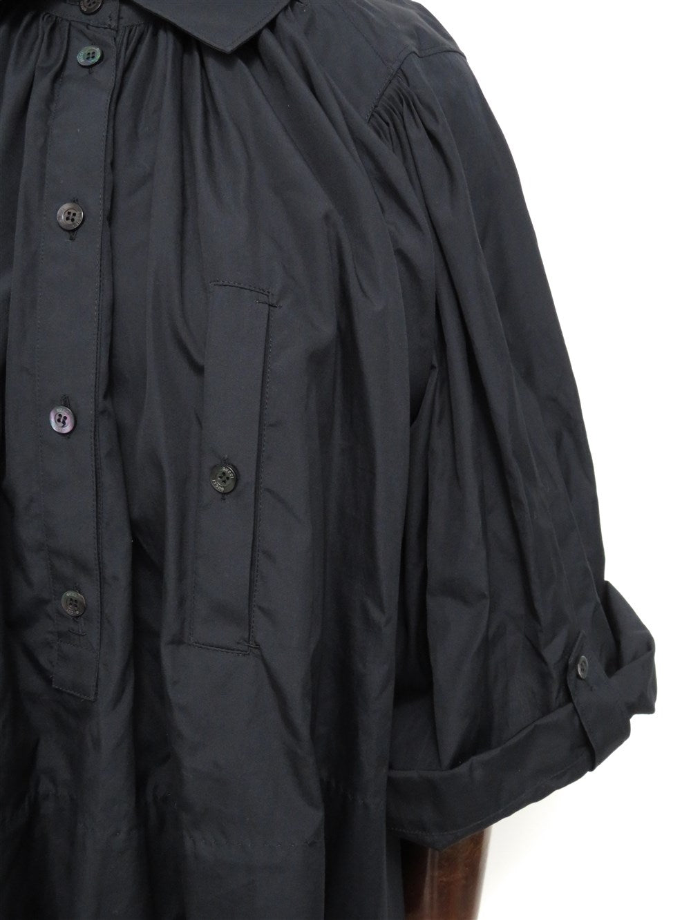 ロールアップスリーブ フレア ブラウス