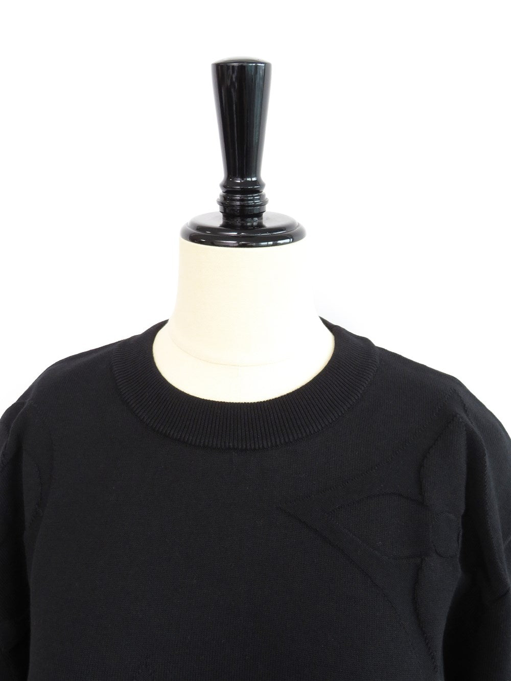 モノグラム コットン クールネック ニット