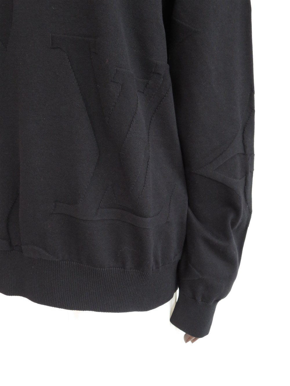 モノグラム コットン クールネック ニット