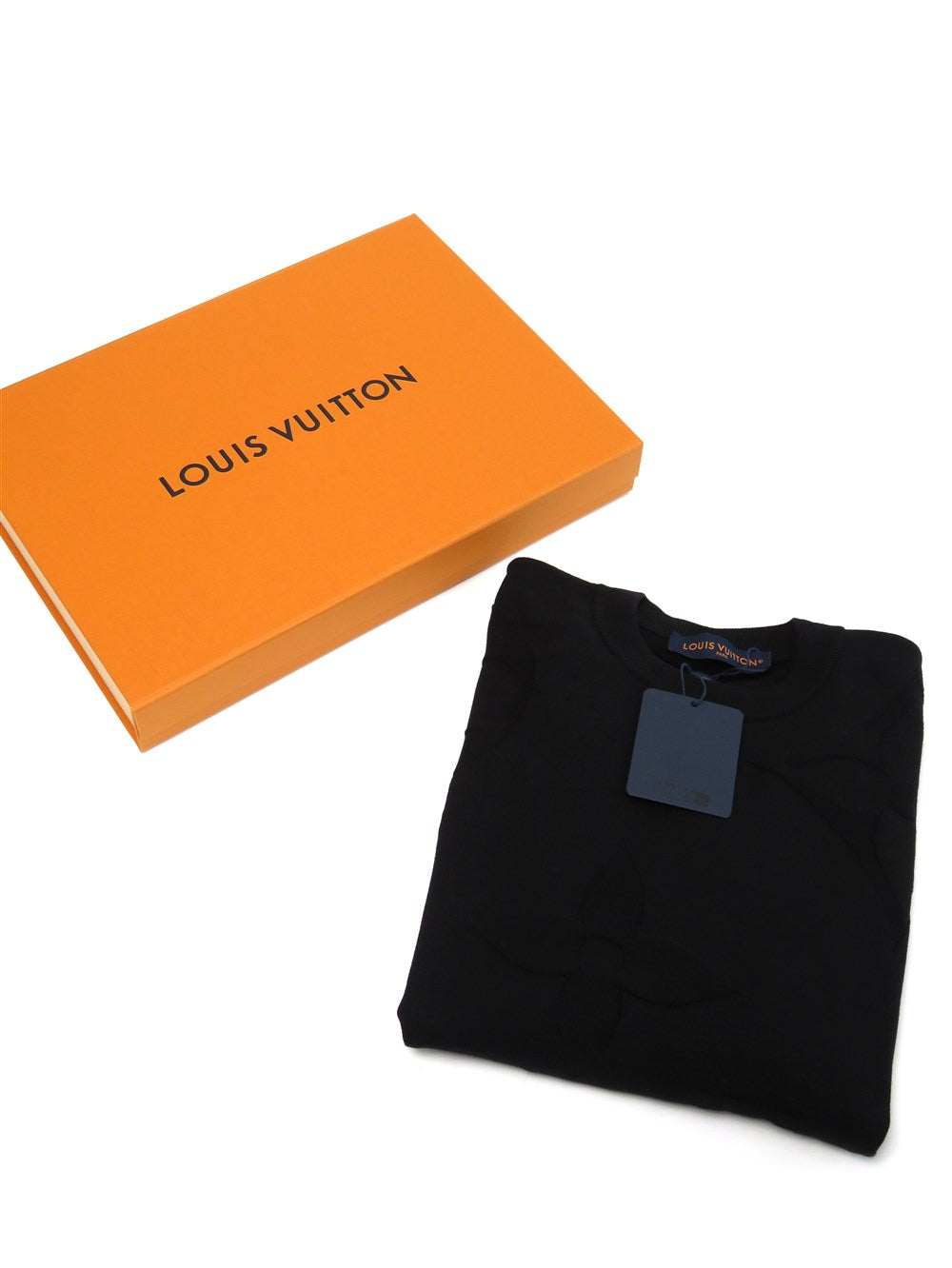 モノグラム コットン クールネック ニット