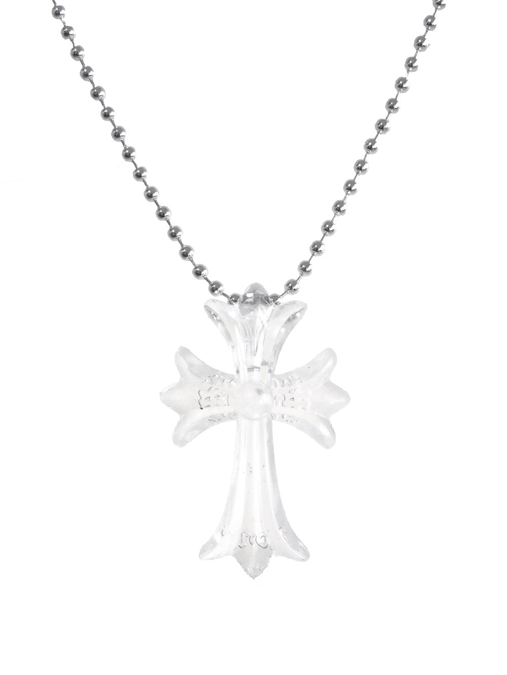 CHROME HEARTS クロムハーツ ラバークロス ネックレス ホワイト シリコン ラバー CH クロス ネックレス