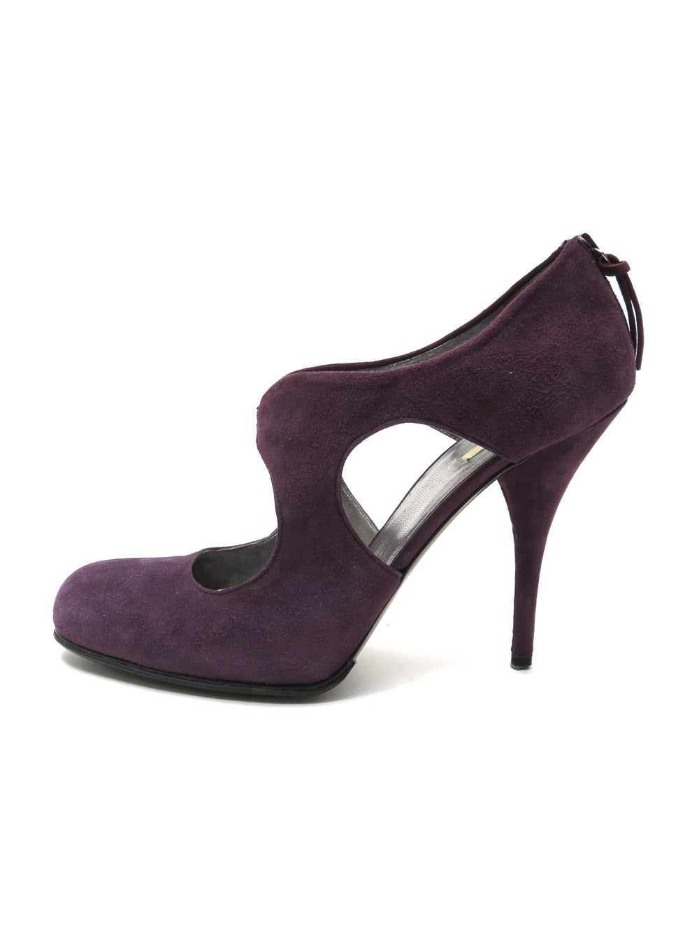 スエード カットアウト パンプス