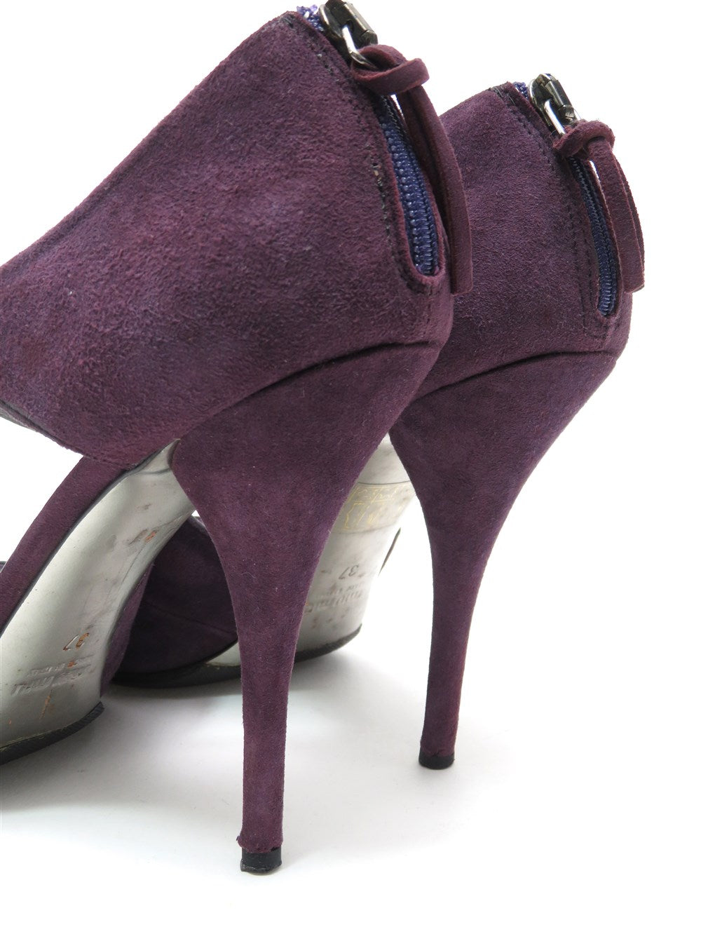 スエード カットアウト パンプス