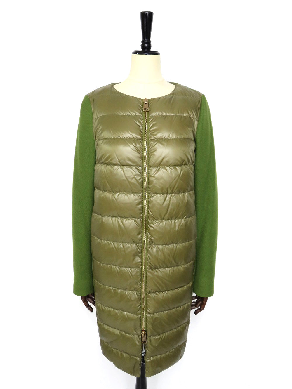 ウール切り替え ダウン コート