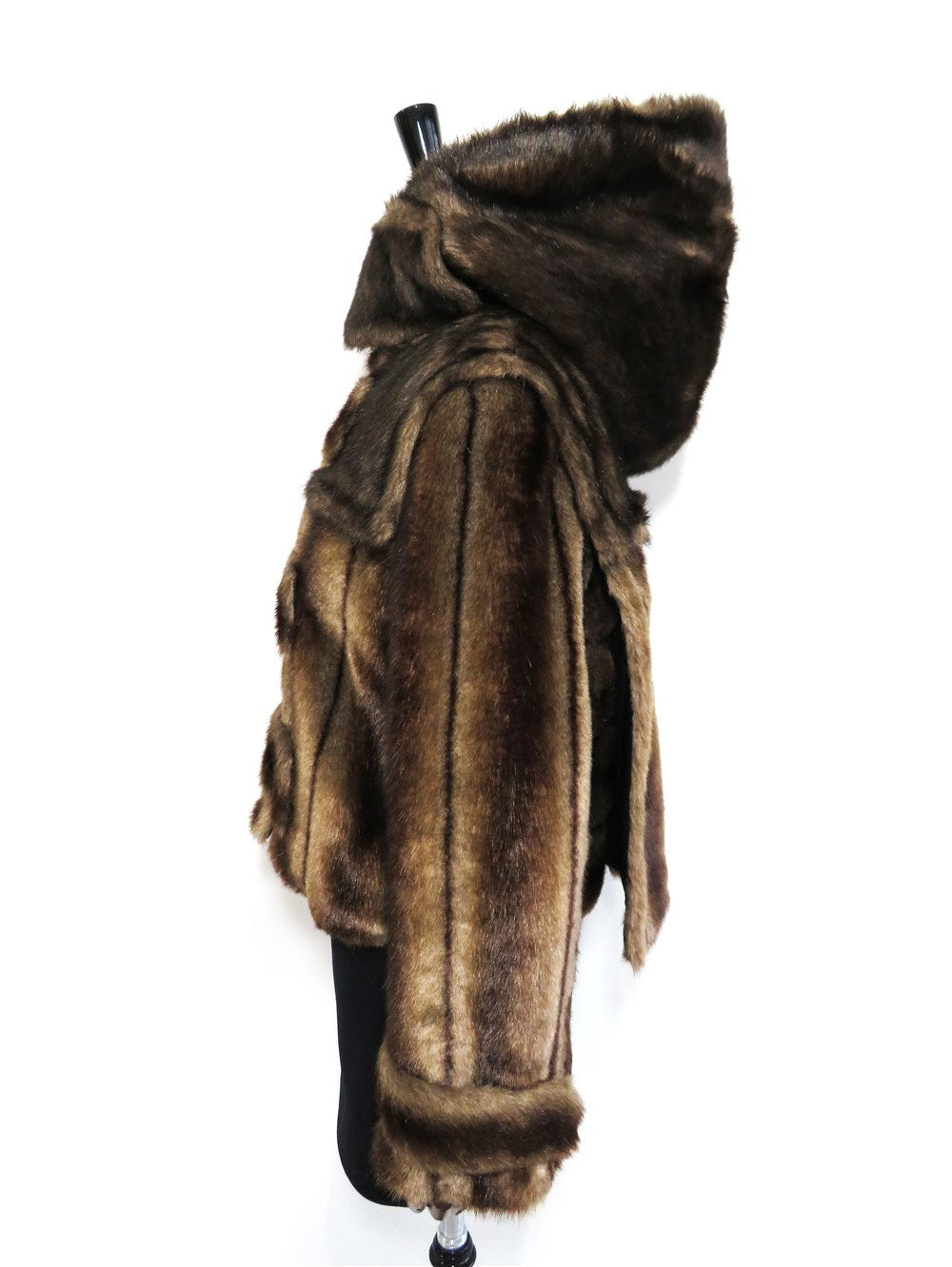 フーデッド エコファー ジャケット