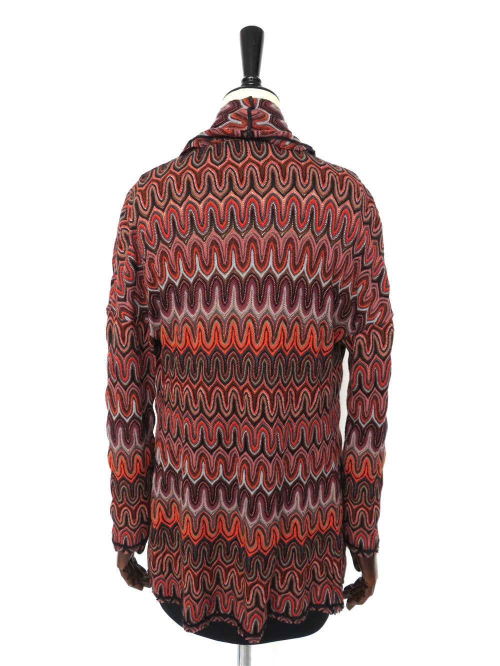 ウェーブ柄 カーディガン&ストール セット