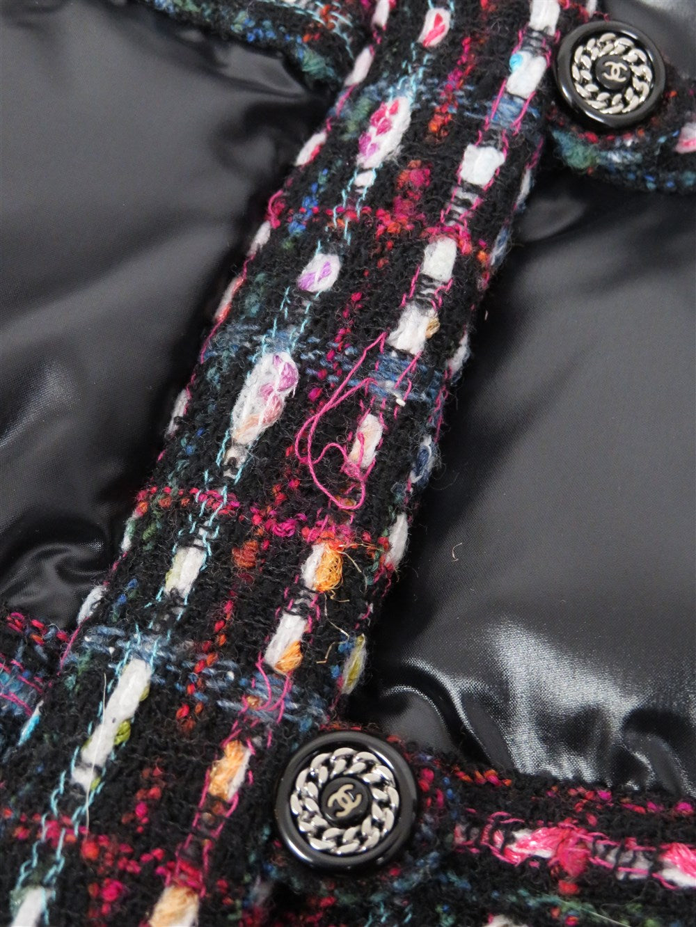 ツイード切替 ダウン ジャケット