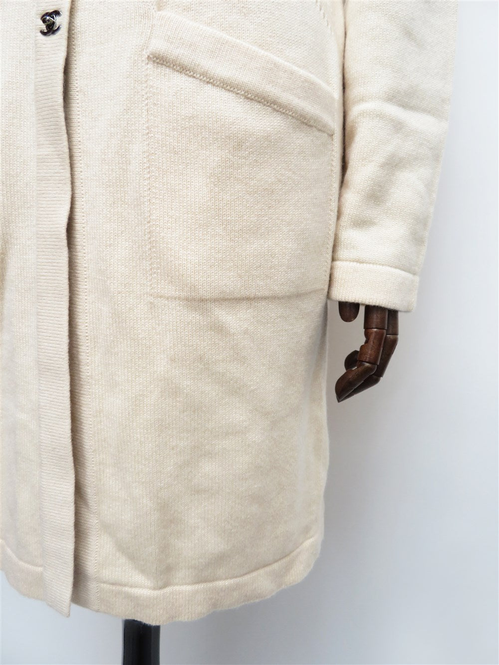 CC ターンロック カシミヤ ロング カーディガン