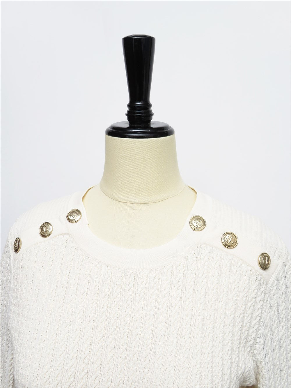 CC ショルダーボタン ニット ワンピース