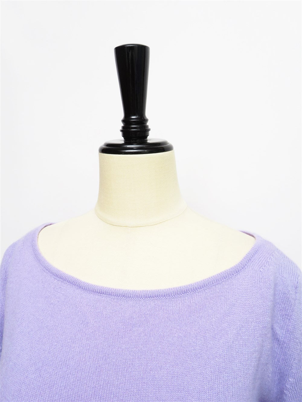 カシミヤ バックVネック ニット プルオーバー