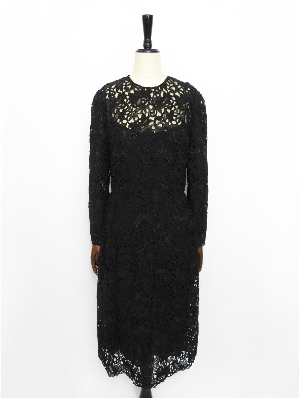 フローラルレース ロング ドレス