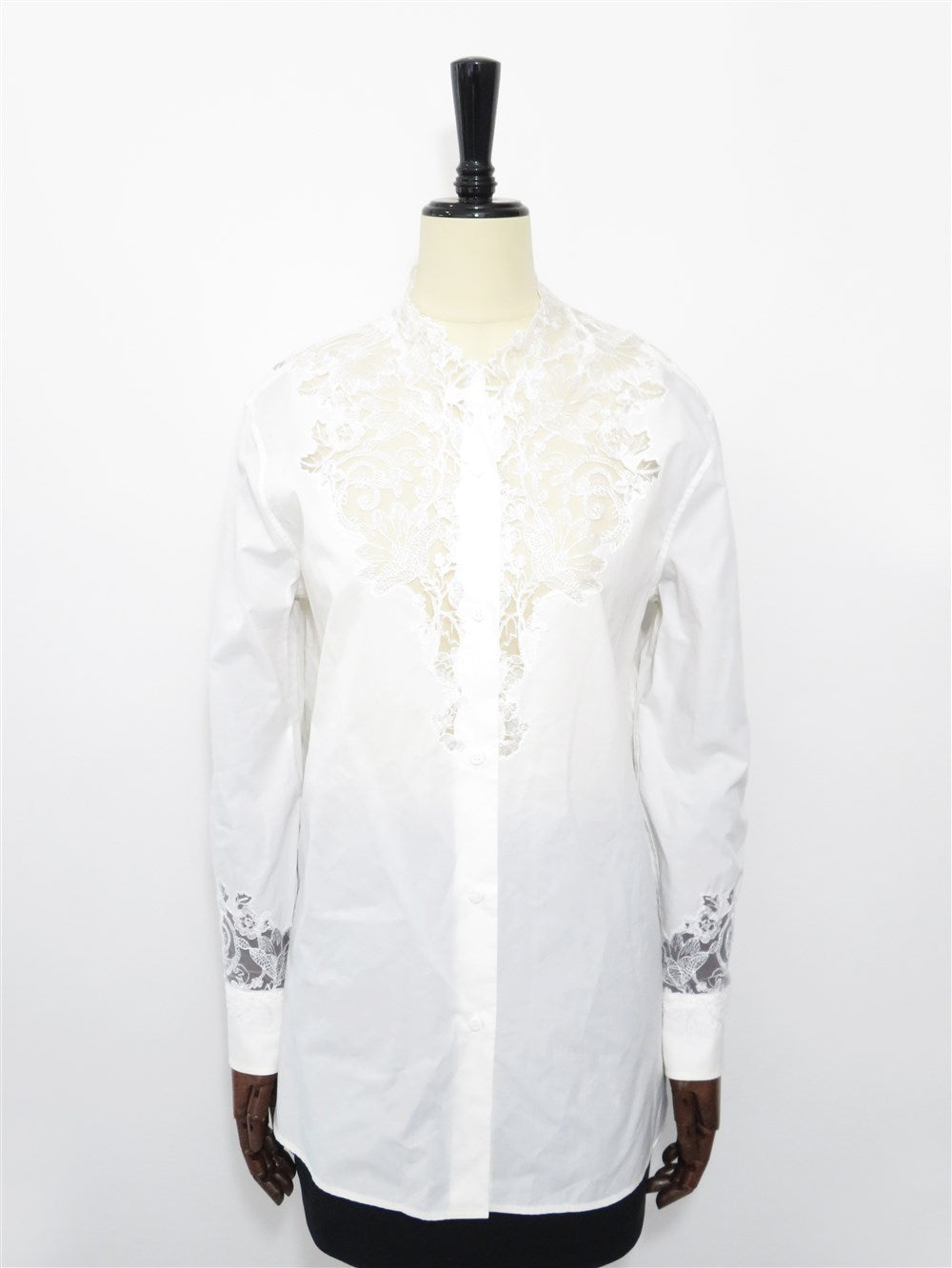 レース切替 ロングブラウス