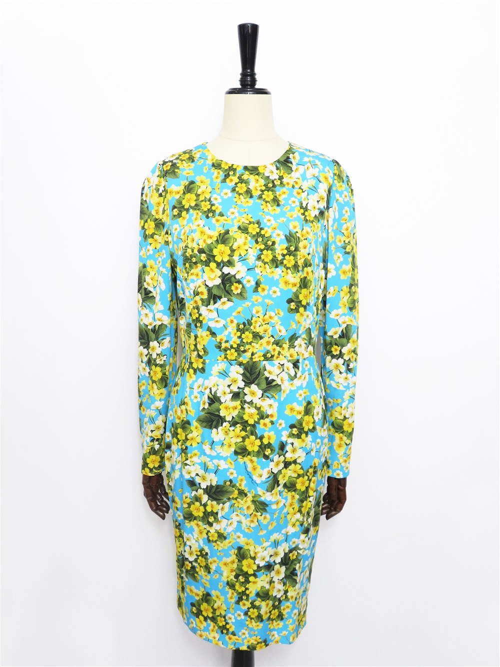 フローラルプリント シルクストレッチ ワンピース
