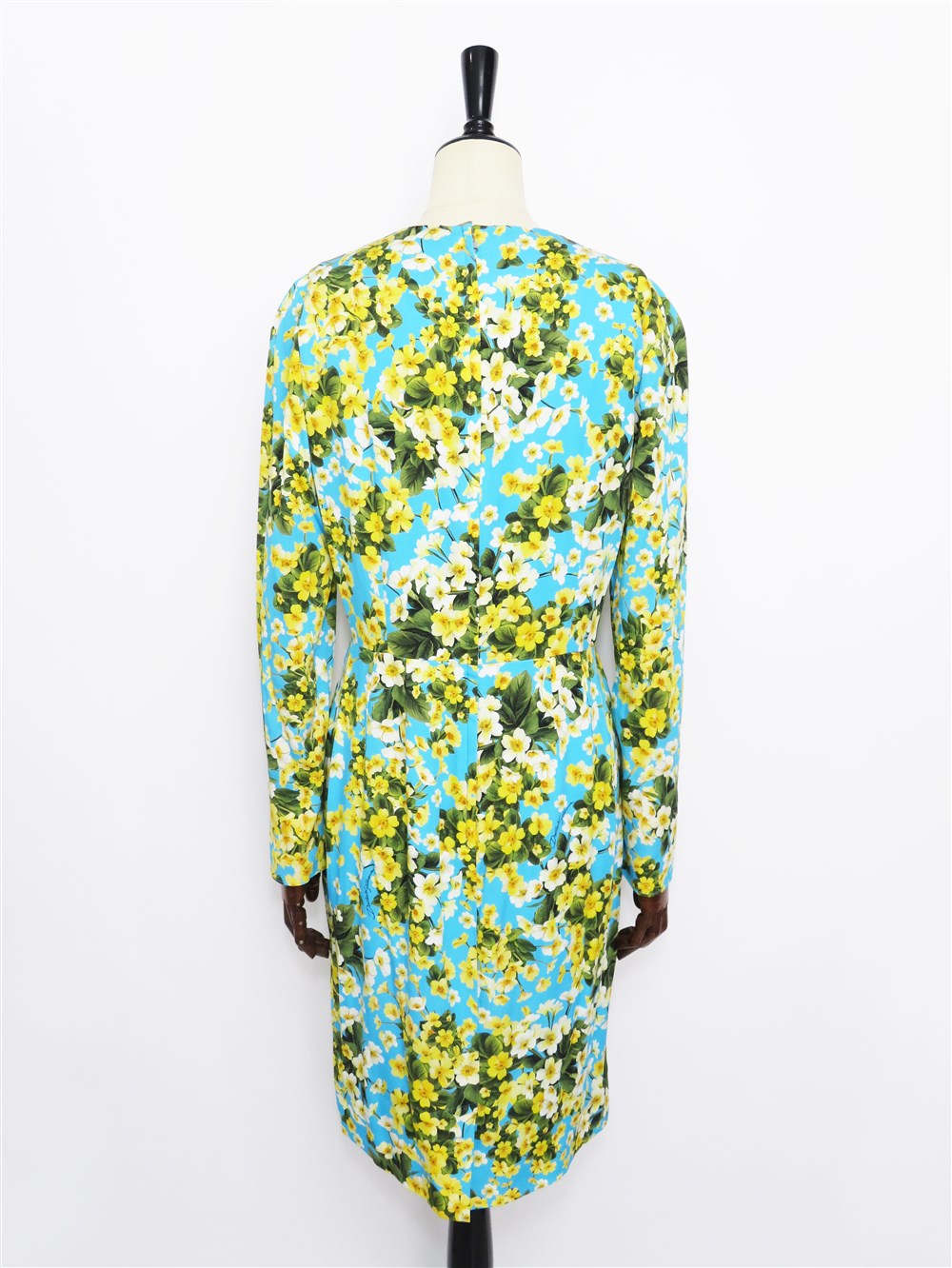 フローラルプリント シルクストレッチ ワンピース