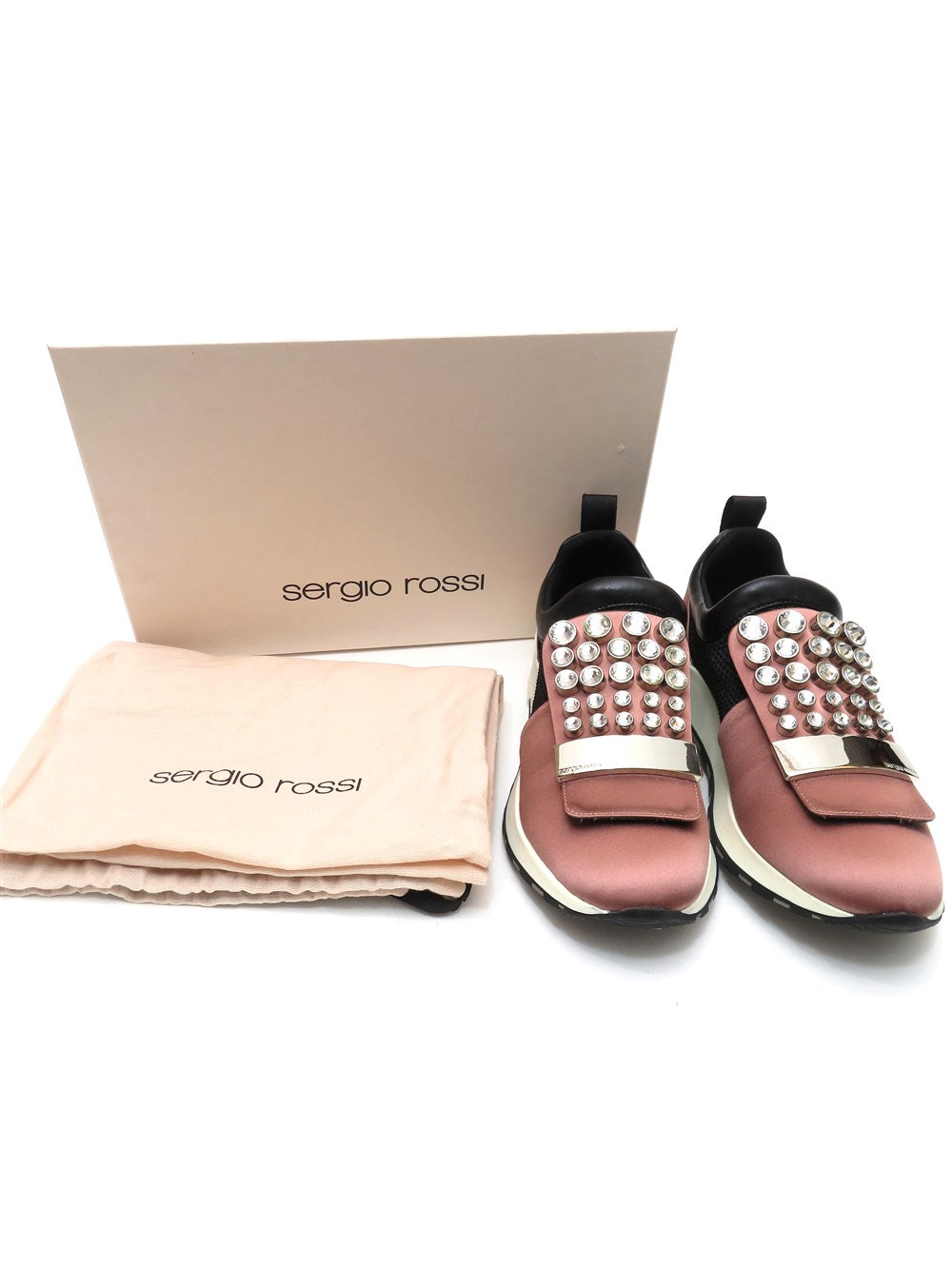 Scarpe Donna ストーン装飾 ロートップ スニーカー