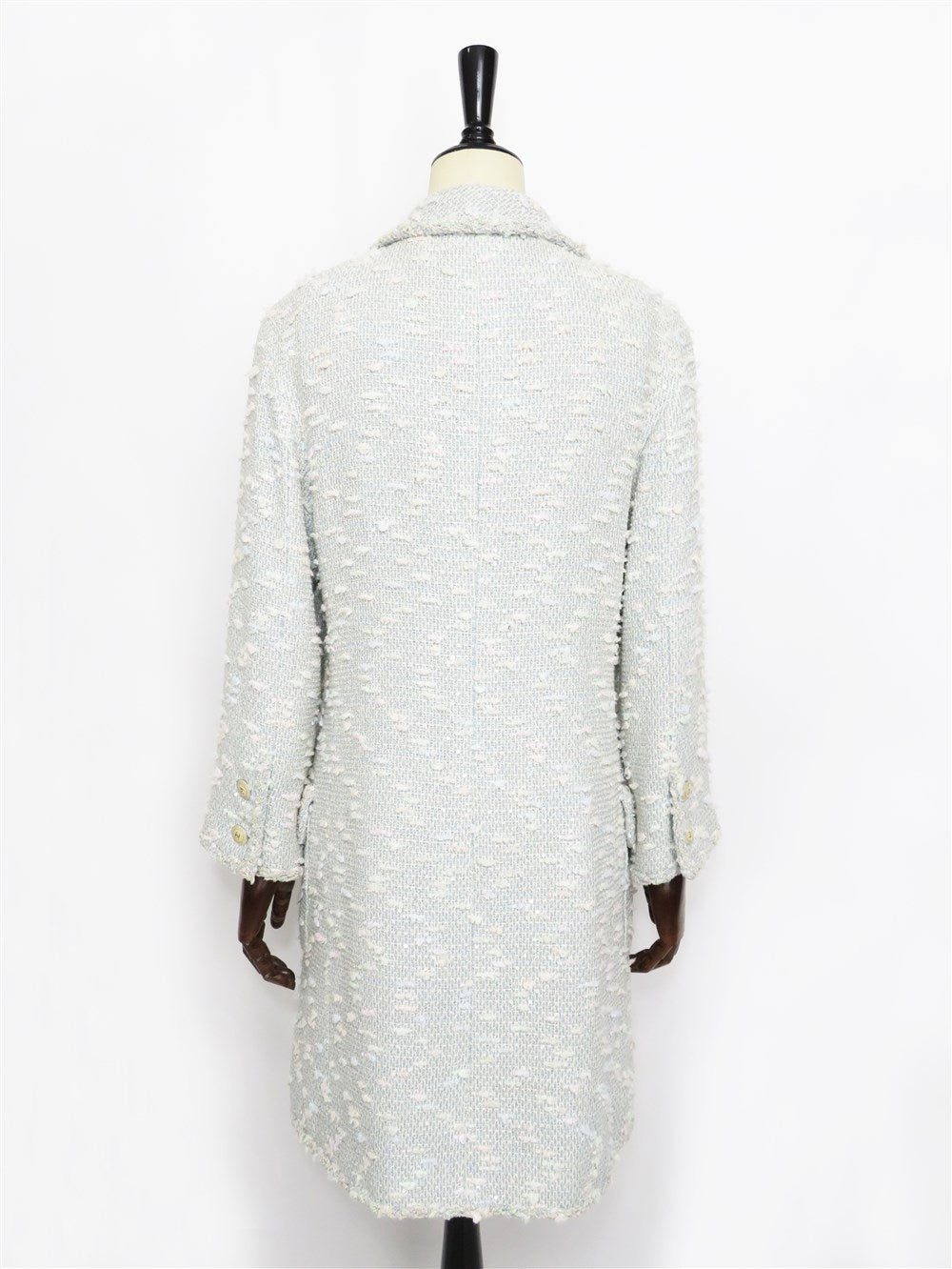 CC パステルツイード ロングジャケット コート