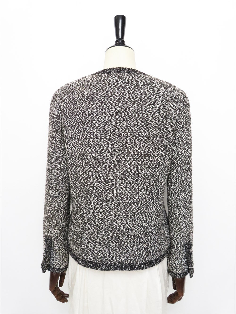 CC ヴィンテージ ツイード ノーカラー ジャケット