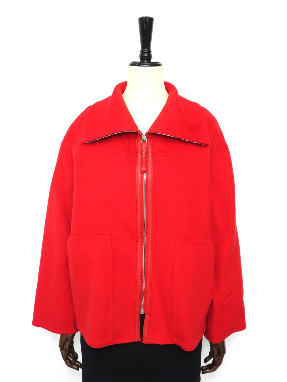 カシミヤ ジップアップ ショート コート