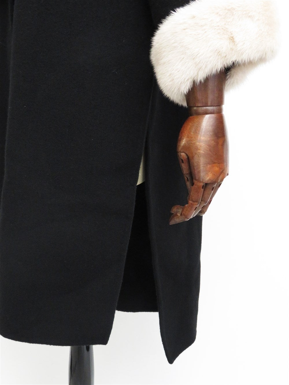 ミンクファーカフス サイドスリット カシミヤ コート