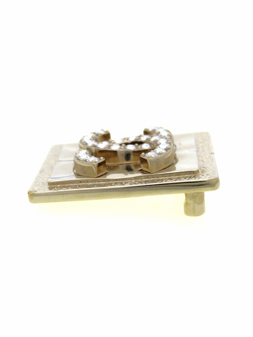 CC ラインストーン スクエア ブローチ