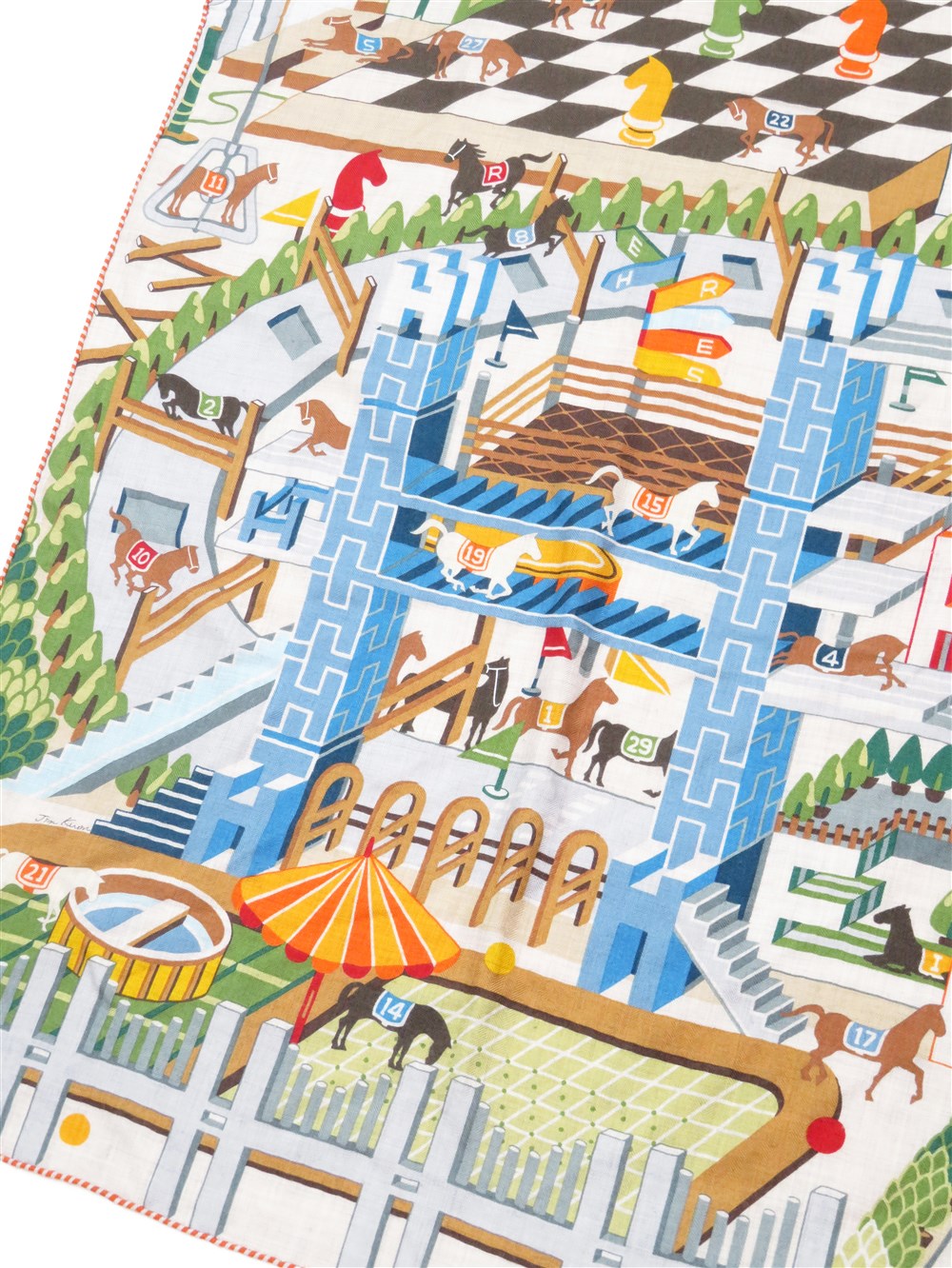 カレジェアン HORSE CLUB カシミヤシルク 大判ショール