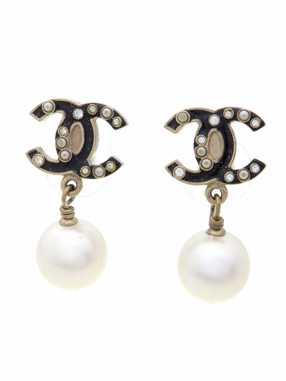 CC ココマーク コスチュームパール ドロップ ピアス 07A