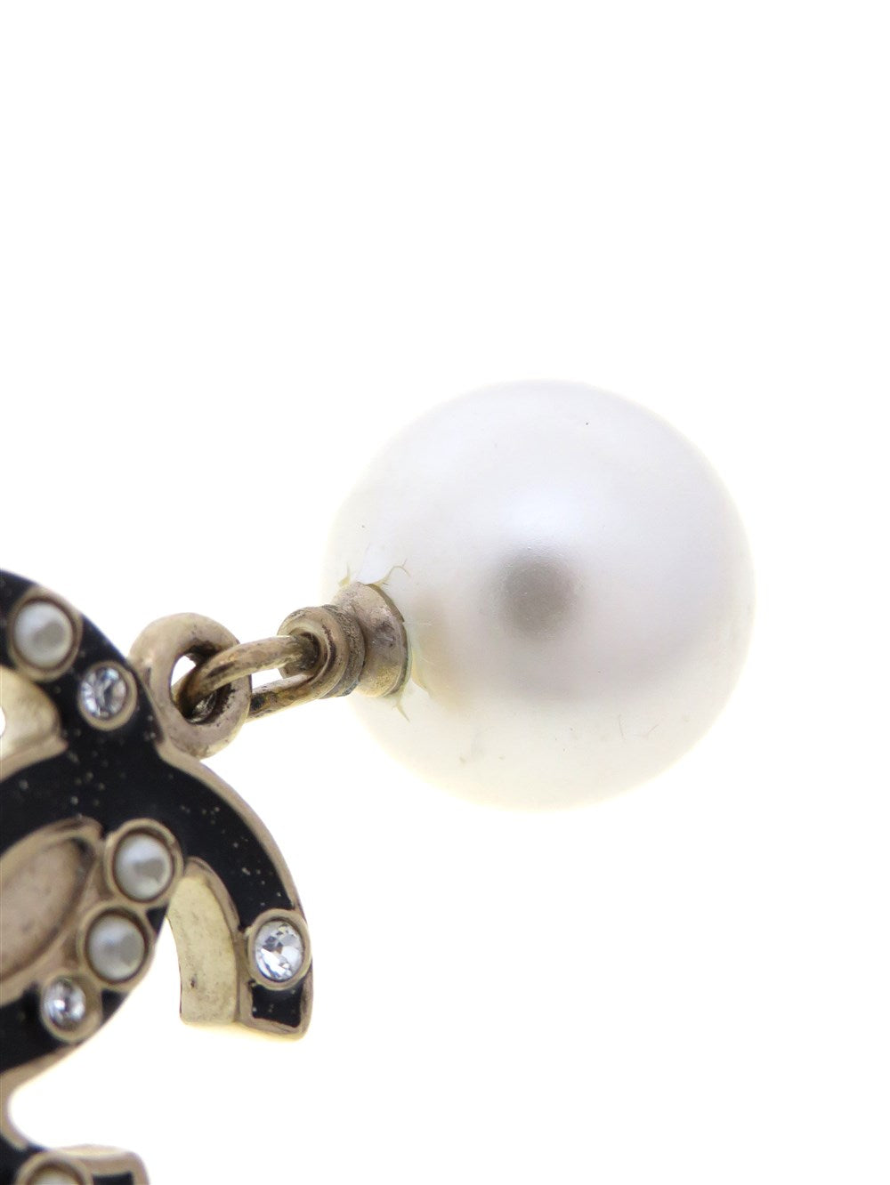 CC ココマーク コスチュームパール ドロップ ピアス 07A