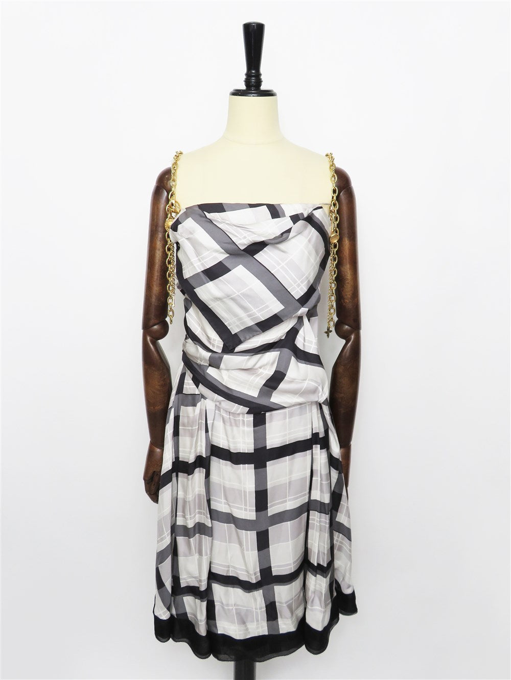 マルチチャーム チェーンストラップ ドレープ ワンピース