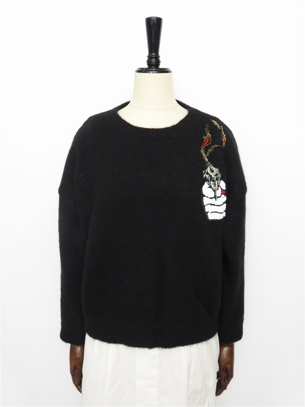 ピストル スパンコール ニット プルオーバー