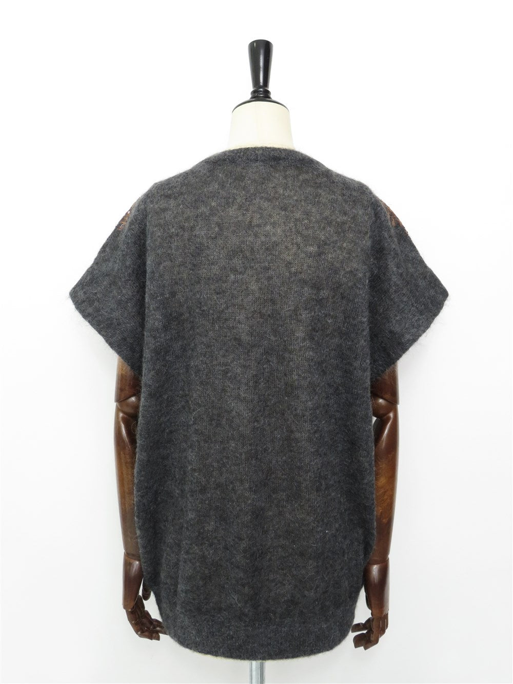 モヘアアルパカ混 スパンコール エンブロイダリー ニット